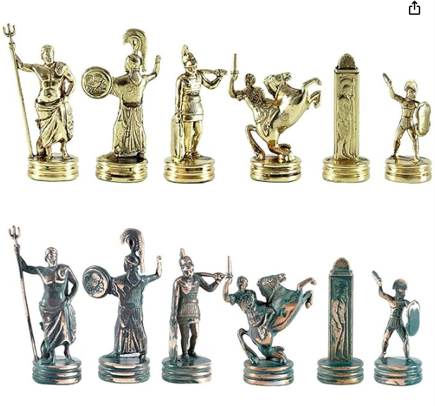 pièce de jeu d'echecs en métal pierre